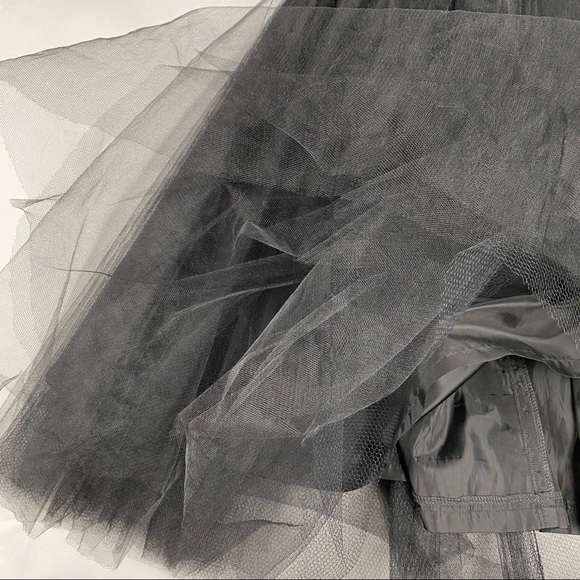 SOLD-Hues of Ego Custom-made Black Tulle Skirt - Picture 6 of 8